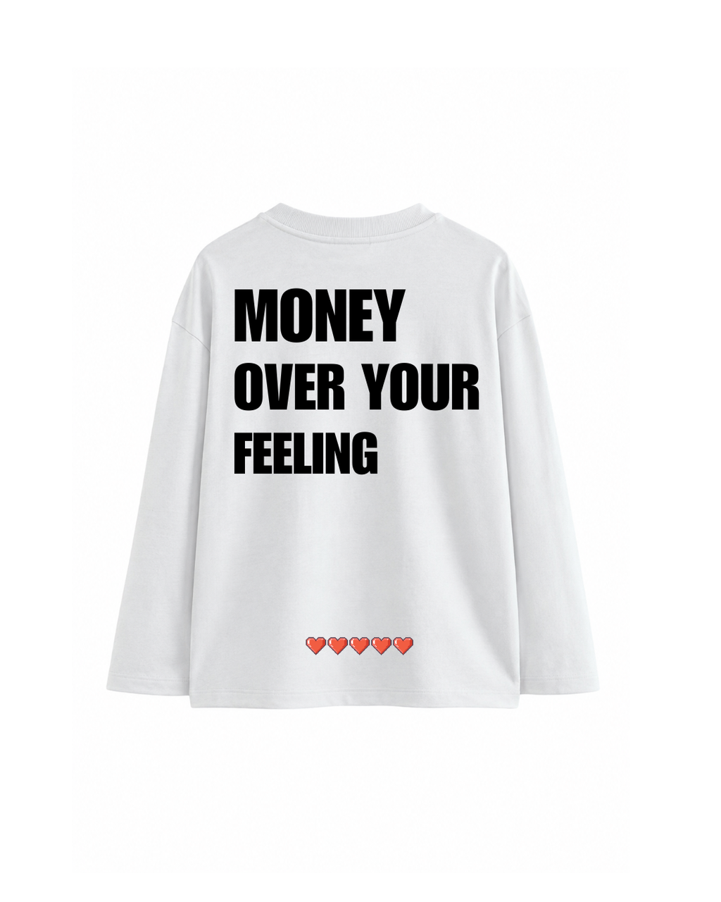 Money Over Your Feeling Waffle Tee - White