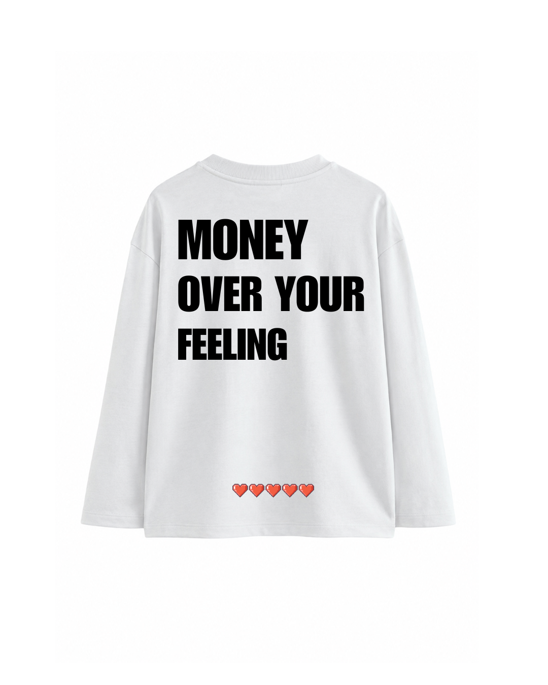 Money Over Your Feeling Waffle Tee - White