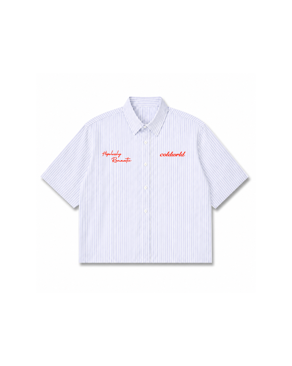 Oxford Boxy Fit Shirt - Blue Stripe