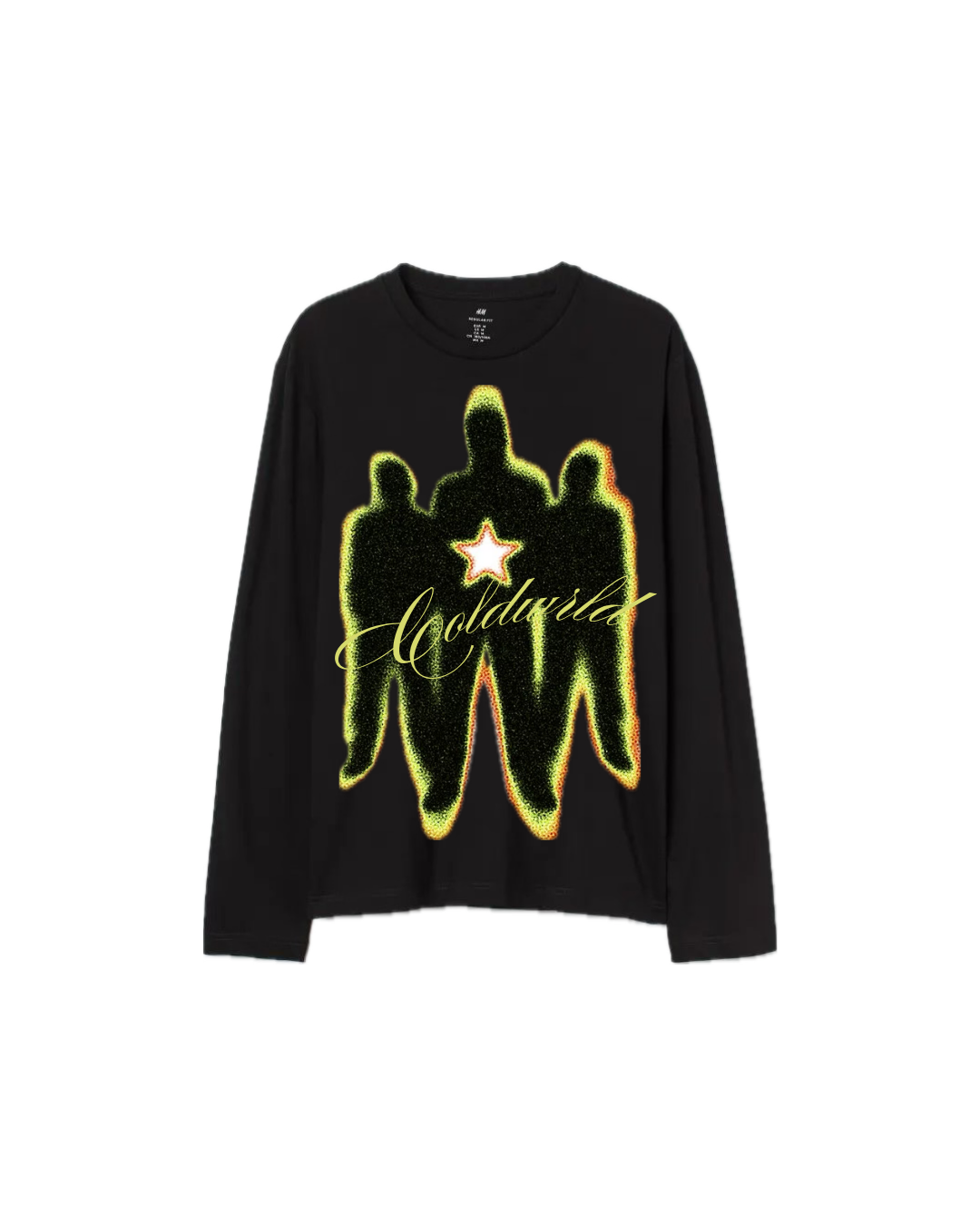 Shadow Star Waffle Tee - Black