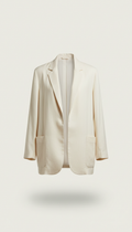Ivory silk unstructured blazer COLDWRLD