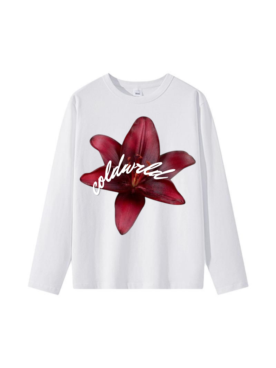 Red Lily Oversized Waffle Knit Tee – White Coldwrld