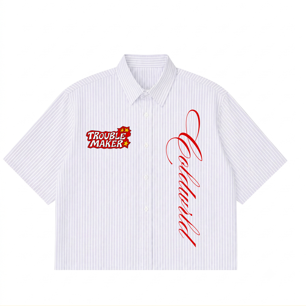 Trouble Maker Shirt - Blue Strip COLDWRLD