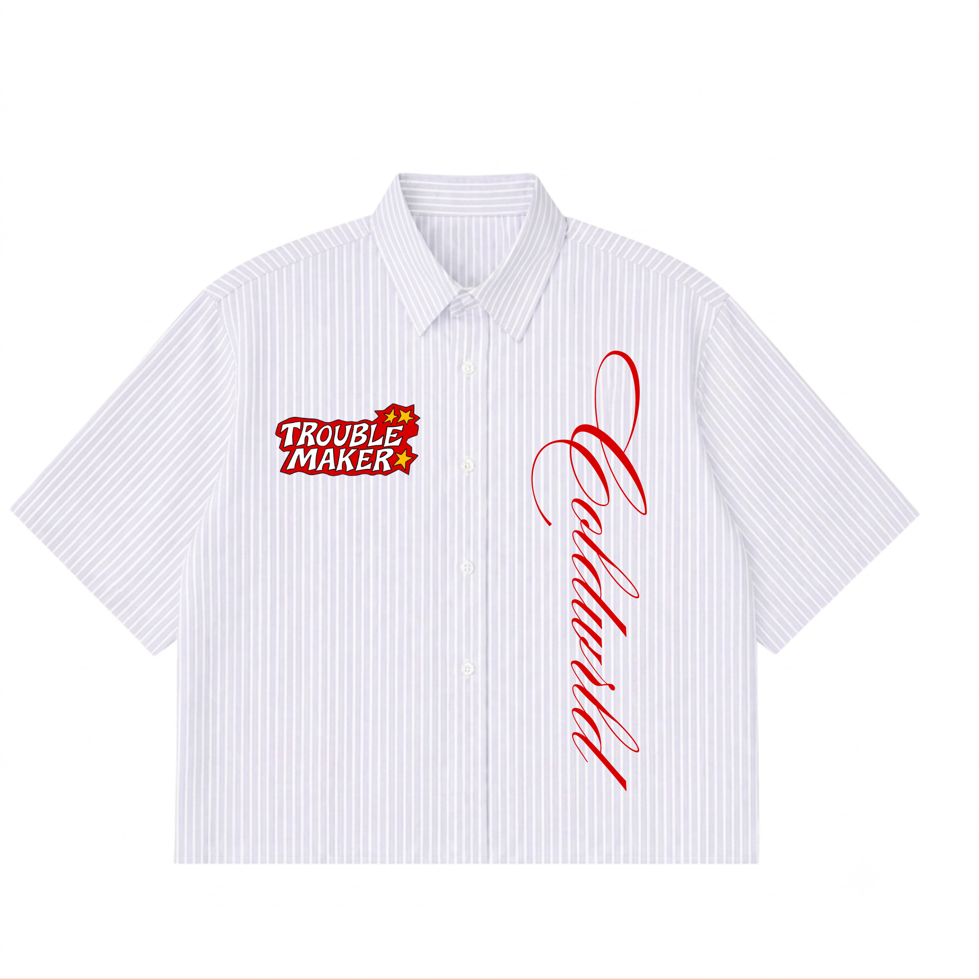 Trouble Maker Shirt - Blue Strip COLDWRLD