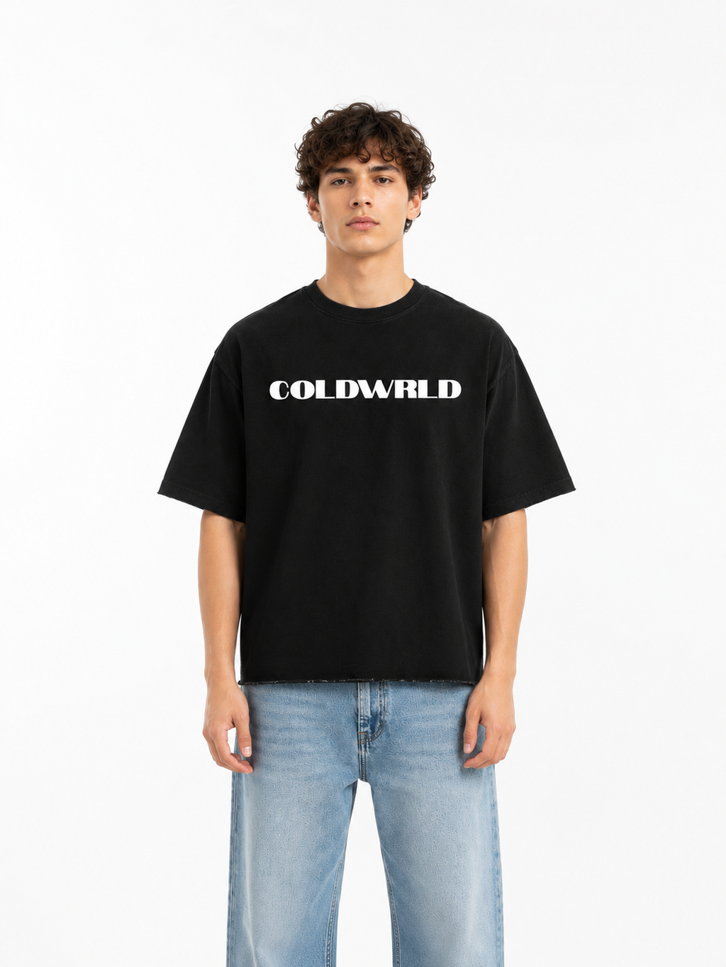 COLDWRLD Essential Boxy Tee – Black BUGBLUF
