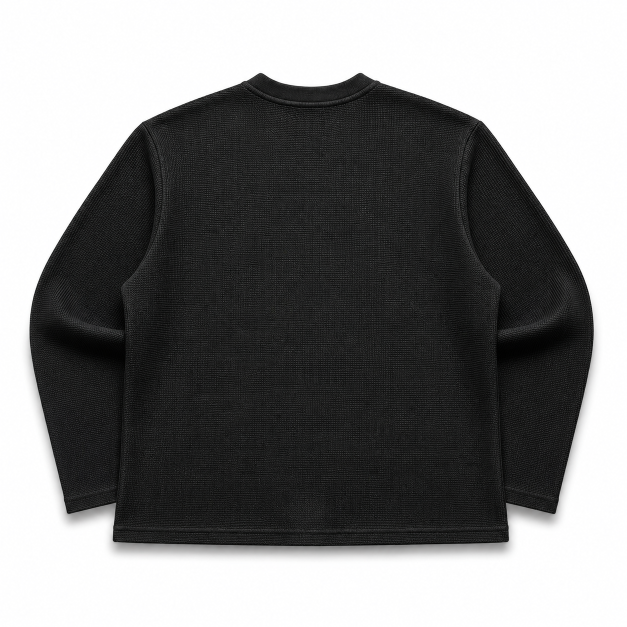 GOD'S PLAN WAFFLE TEE - BLACK COLDWRLD