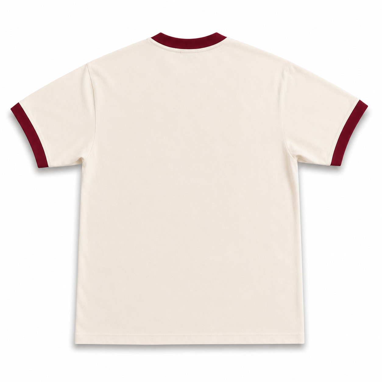 Ringer Tee - White & Maroon COLDWRLD