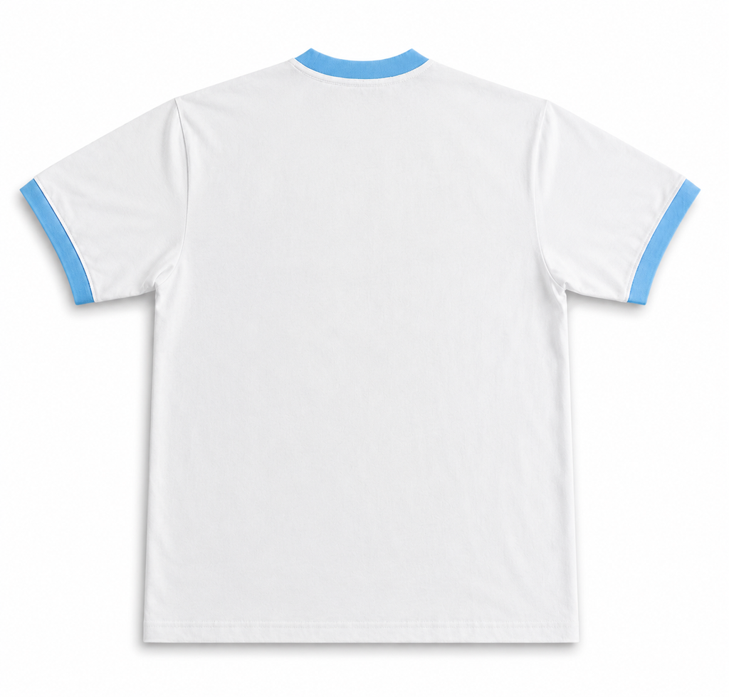 Ringer Tee - White Blue COLDWRLD