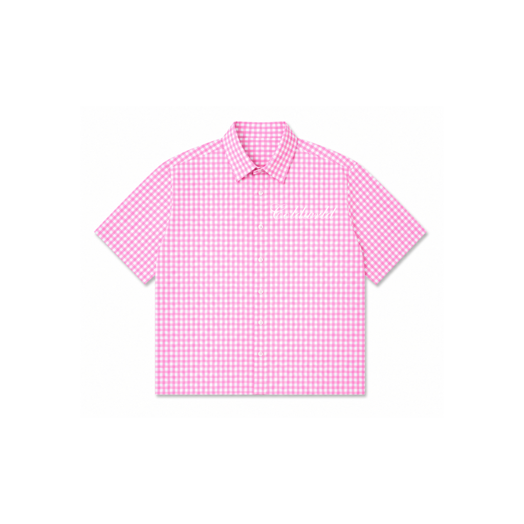 The Camp Oxford Boxy Shirt - Pink COLDWRLD