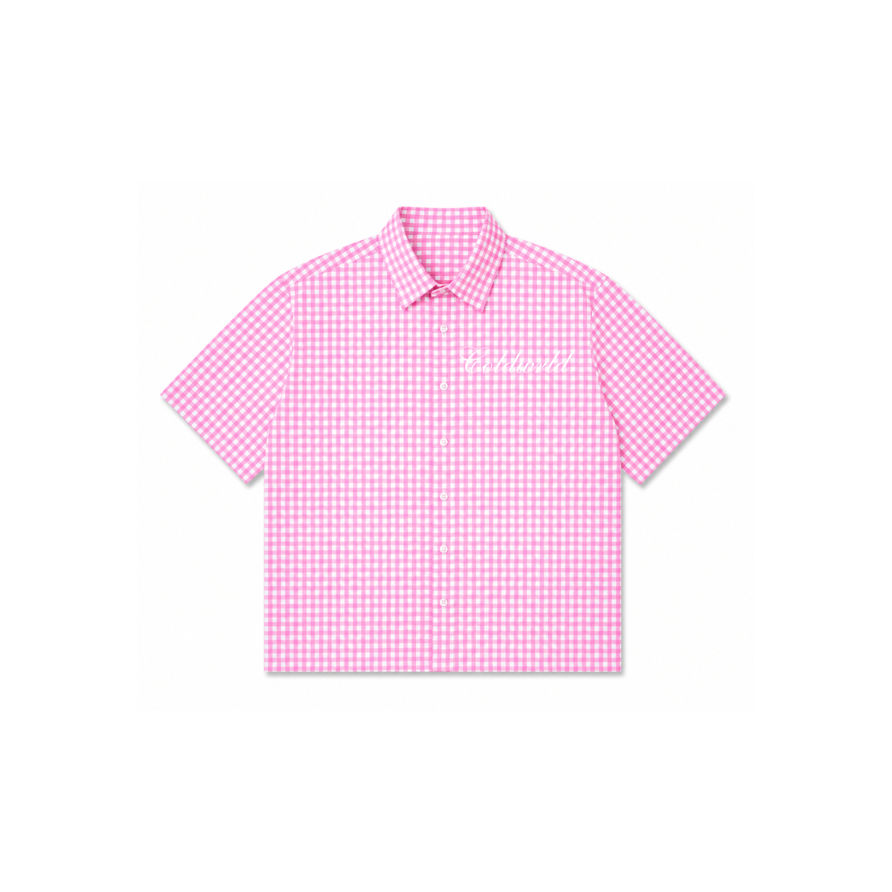 The Camp Oxford Boxy Shirt - Pink COLDWRLD