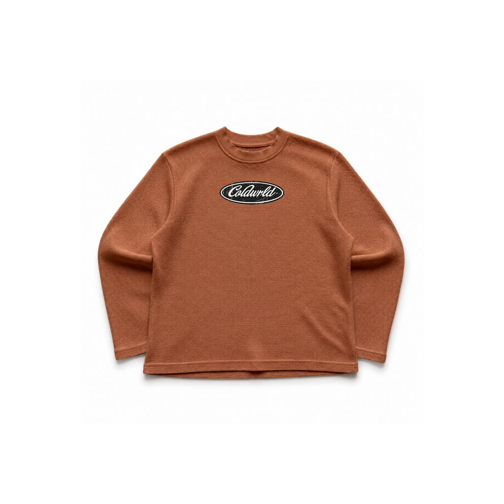 Basic Waffle Tee - Brown COLDWRLD