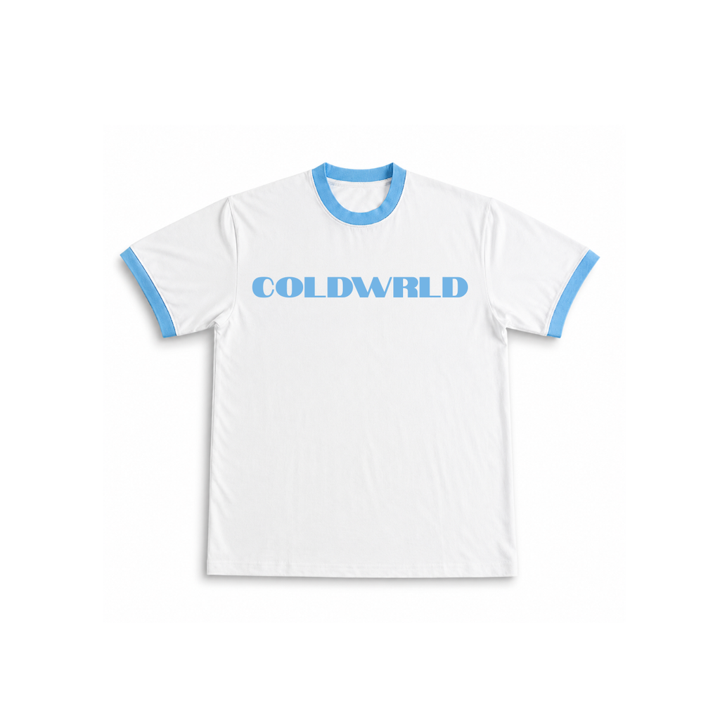 Ringer Tee - White Blue COLDWRLD