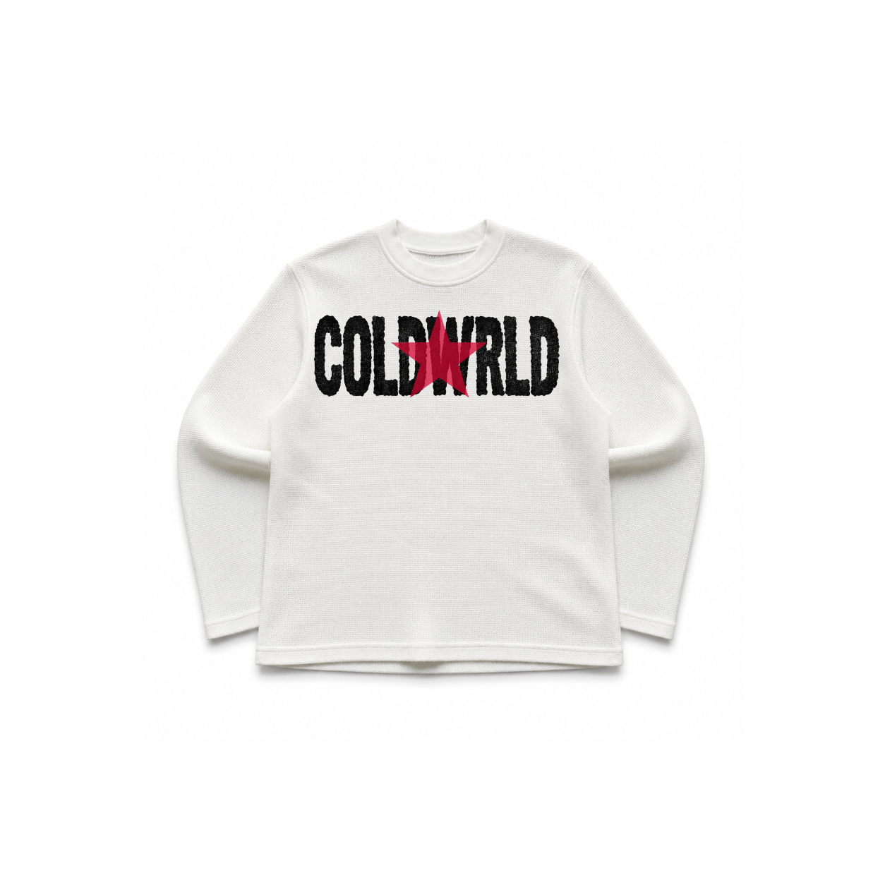 Signature Waffle Tee - White COLDWRLD