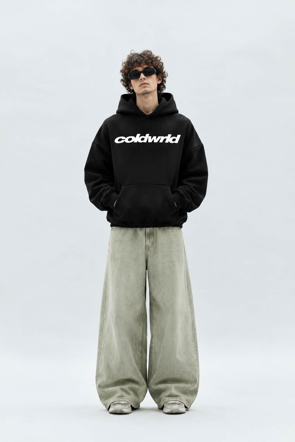 Think We Should Kiss Boxy Oversized Hoodie – Black