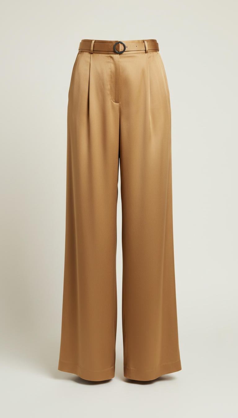 Golden camel wide-leg trousers COLDWRLD