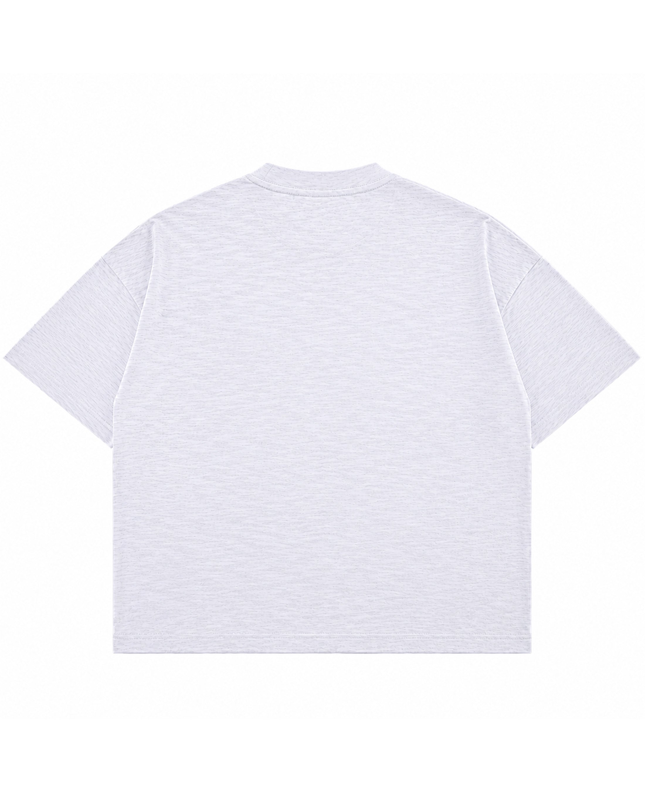 Dusty White Boxy Slub tee Back Design