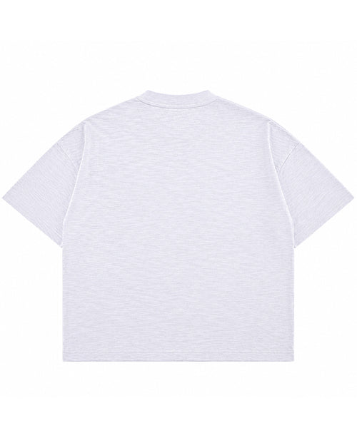 Dusty White Boxy Slub tee Back Design
