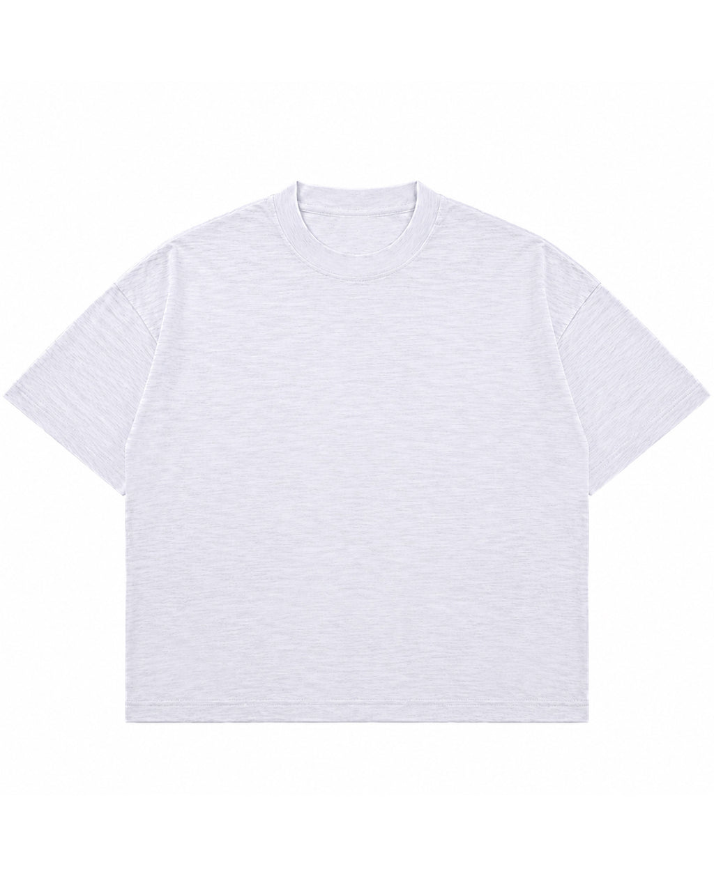 Dusty White Boxy Slub tee Front Design